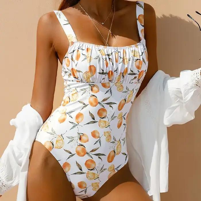 Maillot de bain une pièce imprimé fruits