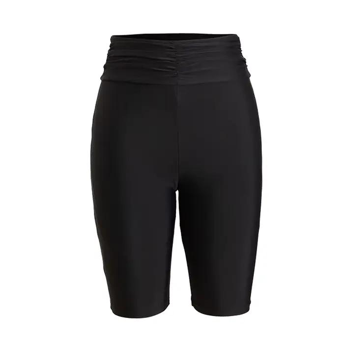 Couleur noire grande taille femmes short de bain maillot