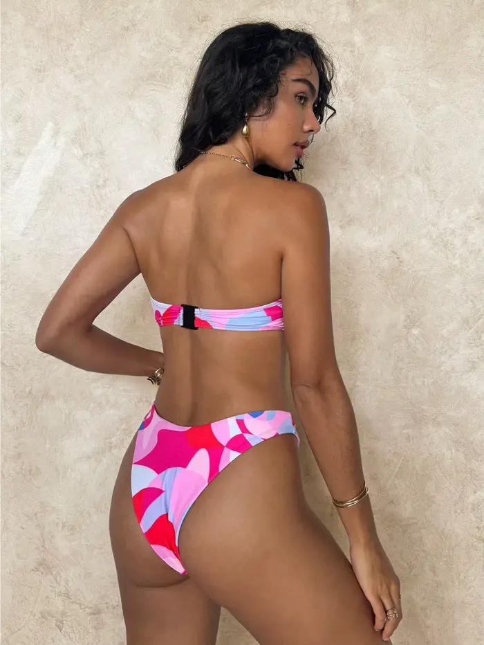 ZTVitality Sexy imprimé Bikini ensemble 2025 nouveauté soutien-gorge rembourré sans bretelles maillot de bain femmes