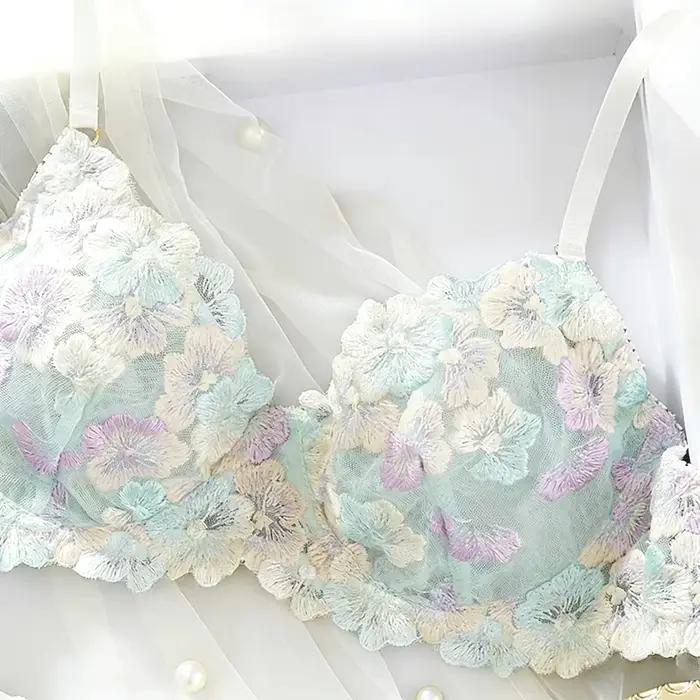 Lingerie en dentelle brodée délicate, sous-vêtements sexy, produits dégradés, kit de fans de DALTol, beaux ensembles brefs