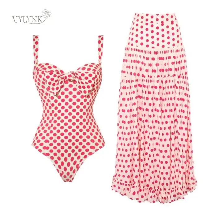 Maillot de bain deux pièces avec jupe