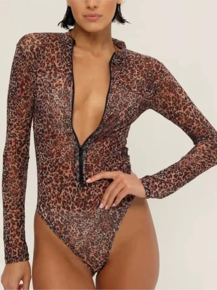 Fermeture éclair taille haute Sexy maillot de bain femmes été