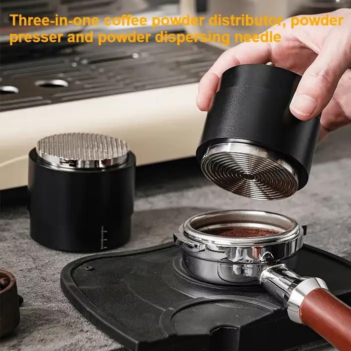 Ensemble distributeur de café expresso 3 en 1, 51/53/58mm, avec marteau distributeur de poudre et épandeur, pour Restaurants, café, maison