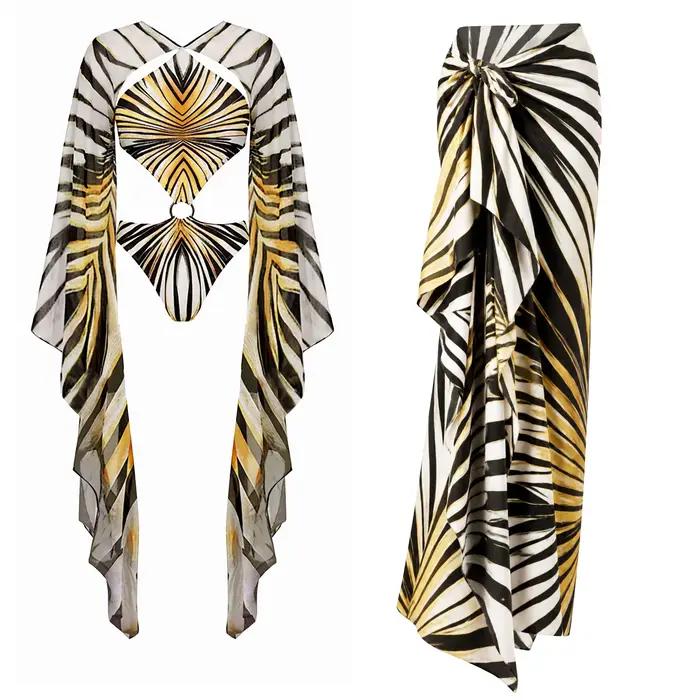 Maillot de bain une pièce print pour femmes occassions plage fête bain de soleil triangle haut elasthanne polyester