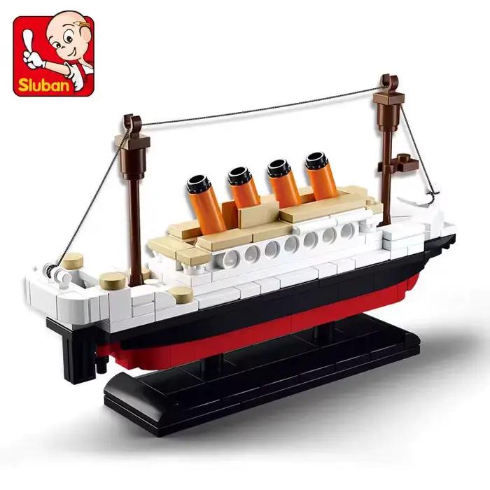 194 pièces ville RMS Titanic bateau modèle blocs de construction ensembles bricolage briques créatives chiffres amis jouets éducatifs cadeau de noël