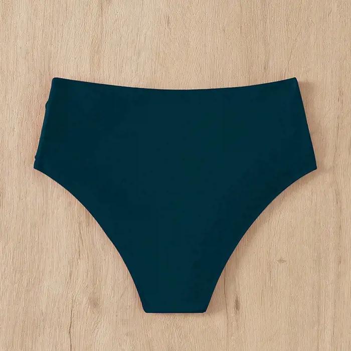 Bas de bain basique taille haute pour femmes