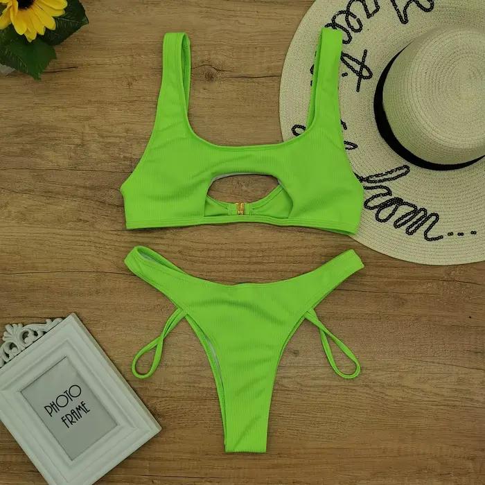 Maillot de bain Sexy couleur néon
