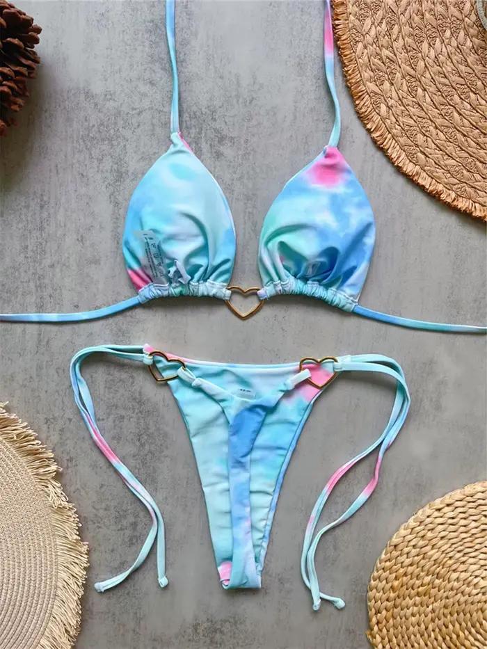 Maillot de bain bikini deux pièces sexy extrême pour femme