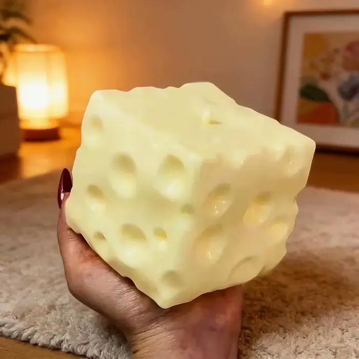 Jouet à presser en forme de fromage de 5 cm, taille extra large, jouet anti-stress en forme de fromage, rebond lent, boule modelable pour adultes, cadeaux, nouveauté 2026