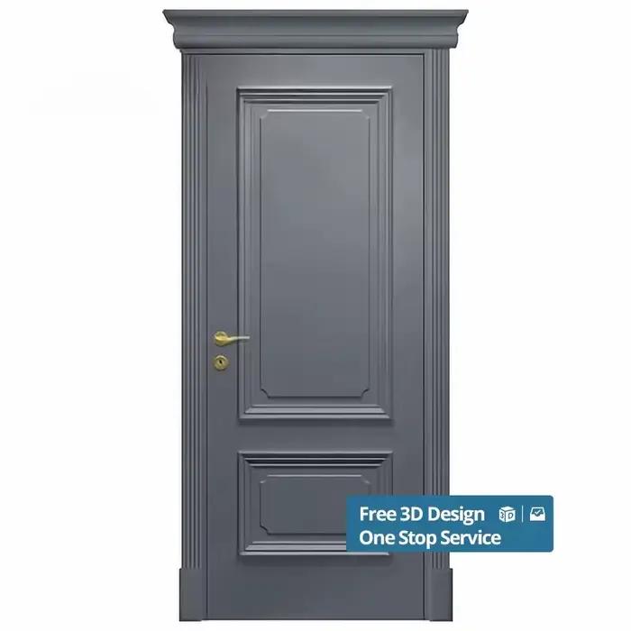 Conception de porte intérieure en bois massif de chambre à coucher de luxe 30X78
