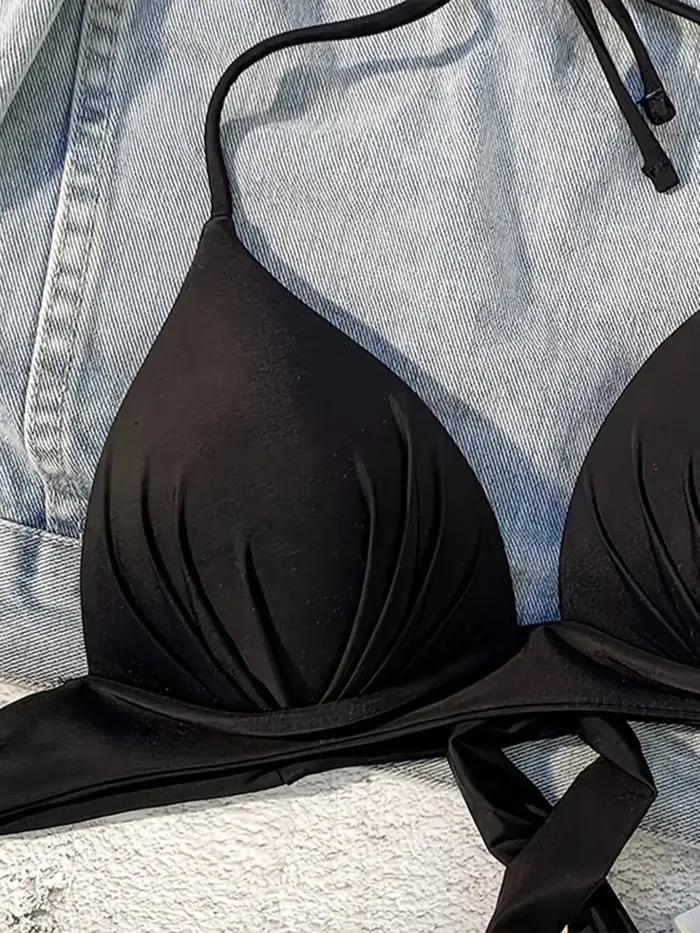XS - XL Sexy 2025 soutien-gorge Push Up tasse licou haut de bikini femme maillot de bain femmes maillots
