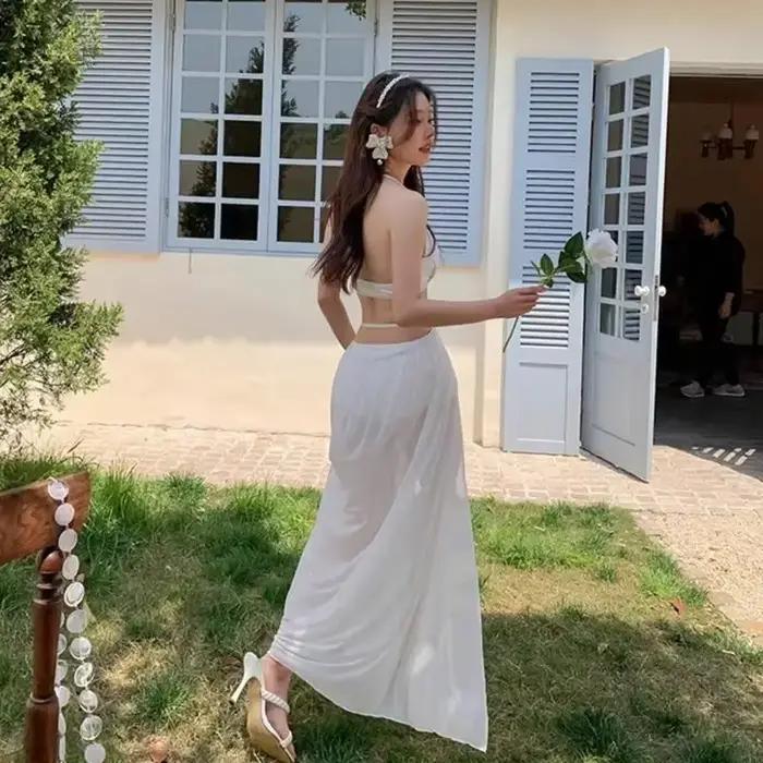 Maillot bain à col licou pour femmes