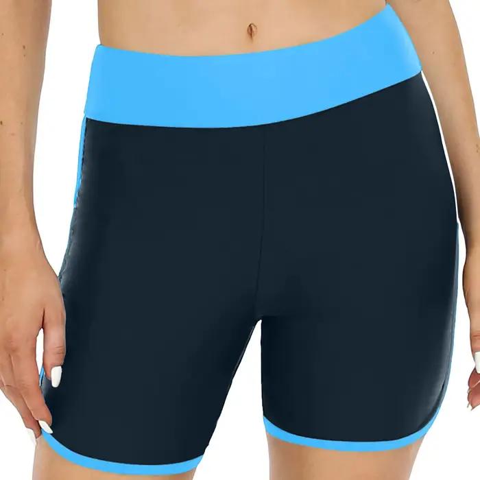 Short de bain taille haute pour femme