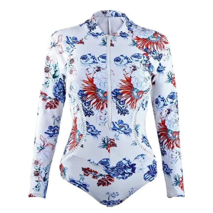 Maillot de bain une pièce à manches longues pour femme