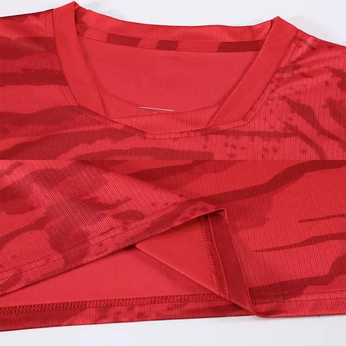 Ensemble de maillot de football rouge respirant de haute qualité