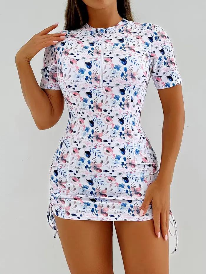 Maillot de bain deux pièces féminin haute taille imprimé moderne pour nageurs et vacanciers style gilet brésilien occassions estivales