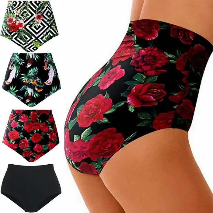 Bikini Taille Haute Floral Femme Polyester Style Moderne Occasions Estivales Plage Vacances