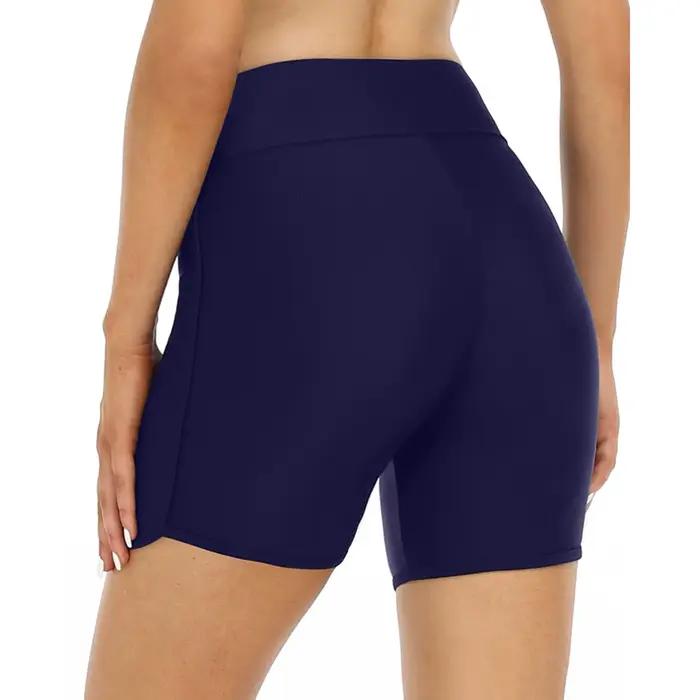 Short de bain taille haute pour femme