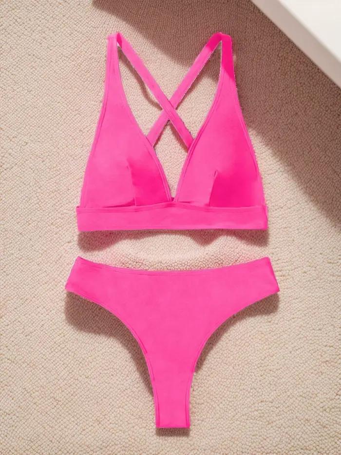 Maillot de bain noir uni pour femme