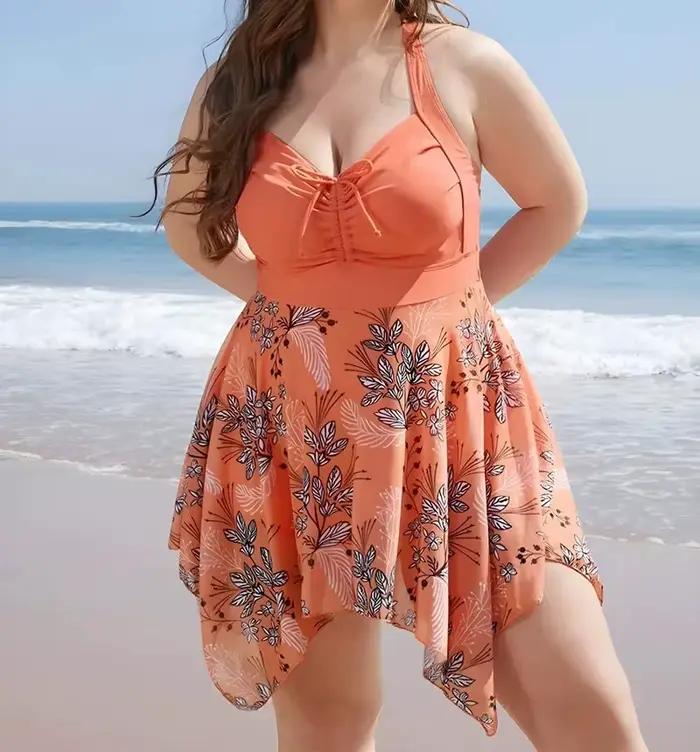 Femmes grande taille une pièce maillot de bain ventre contrôle