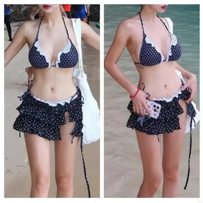 Maillot bain à pois pour femmes