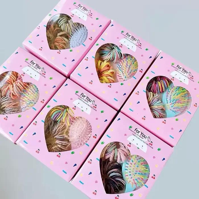 Ensemble d'accessoires capillaires colorés pour enfants avec peigne, cordon et pince latérale, pour la rentrée scolaire, les événements à thème et les déguisements pour les tout-petits