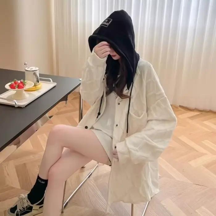 Grande taille femme haut à capuche polaire haute qualité nouveauté belle couleur dropshipping basique gaufre motif femmes sweats à capuche