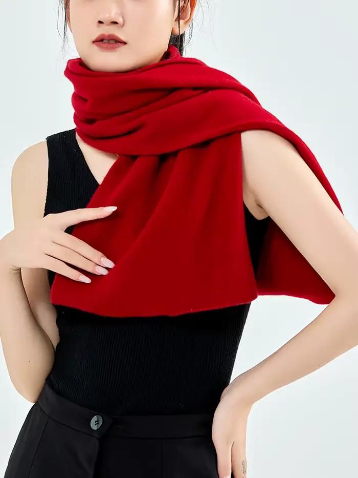 Cinz-Châle Rond à Deux Usages pour Femme, 100% Laine, Accessoires, Cape, Décontracté, Doux, Chaud, Confortable, à la Mode