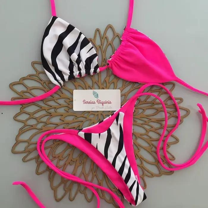 Maillot de bain bikini de plage brésilien sexy deux pièces