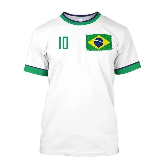 Nouveau Maillot de Foot Brésil 2026 T-shirt Équipe Nationale Brésilienne Col Rond Coupe Oversize Streetwear Décontracté Vêtements Homme