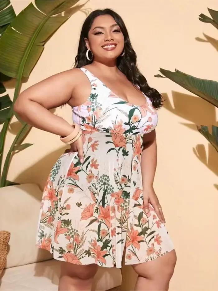 Maillot de bain une pièce grande taille pour femme effet ventre plat collicou push-up ensemble de bikinis d'été polyester ajustement confortable occasions estivales