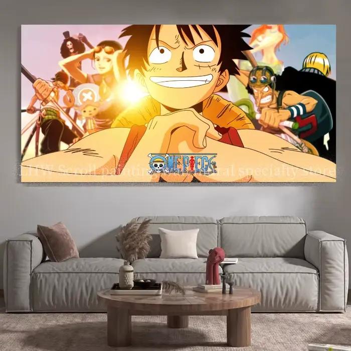 Affiche d'art de la collection de personnages One Piece pour la décoration murale du salon et de la chambre, cadeau d'anniversaire limité, papier peint manga