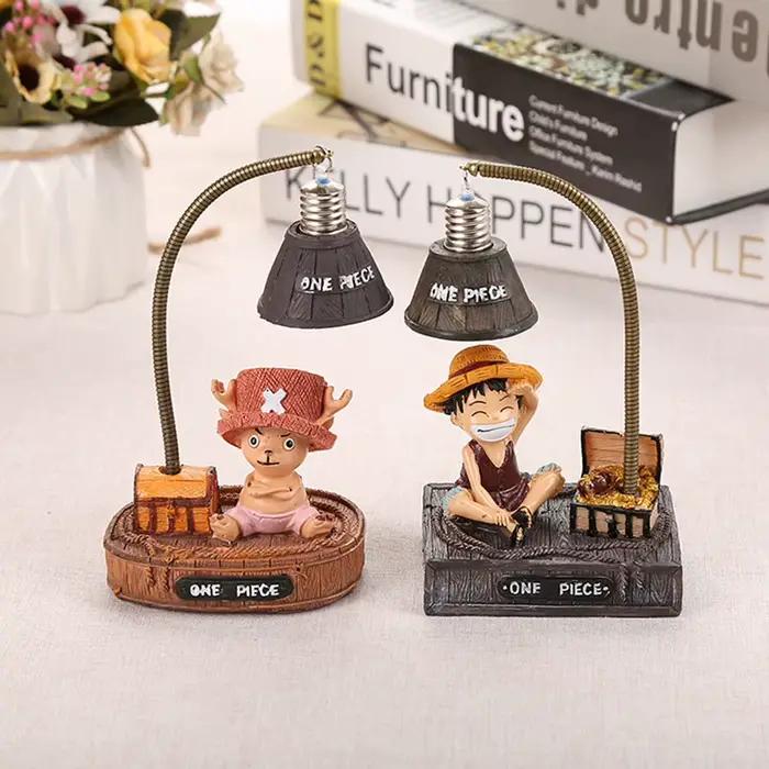 Figurines d'anime One Piece Luffy Chopper avec lampe de nuit, décoration d'intérieur, ornement Kawaii, breloque de collection, cadeau pour les fans, jouets