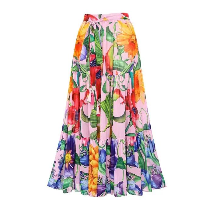 Maillot de bain une pièce imprimé Floral vert Vintage