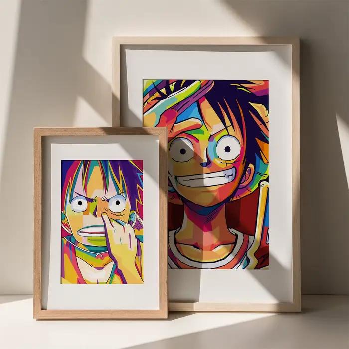 Affiches en toile Luffy une pièce, meilleur cadeau, décor de chambre d'enfant, imprimés modulaires, autocollants muraux, dessin animé classique suspendu