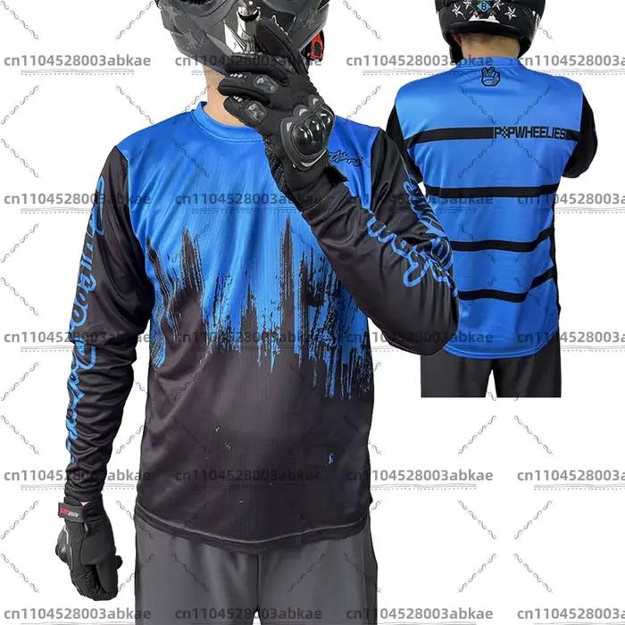 Real shot maillot de descente pour hommes DH maillot de motocross tld vêtements de cyclisme chemise de vélo maillot de vélo chemise VTT BMX