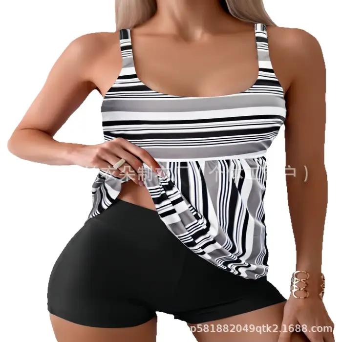 Maillot de bain bikini imprimé amincissant pour femme
