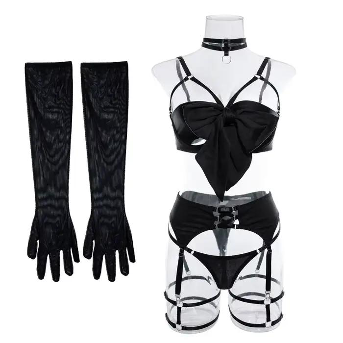 Maillot de bain bikini avec porte-jarretelles