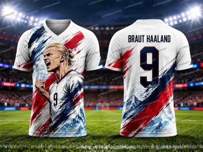 Maillot de supporter Norvège 2026 – Maillot d'été pour homme, uniforme d'entraînement sportif, maillot respirant à séchage rapide pour femme