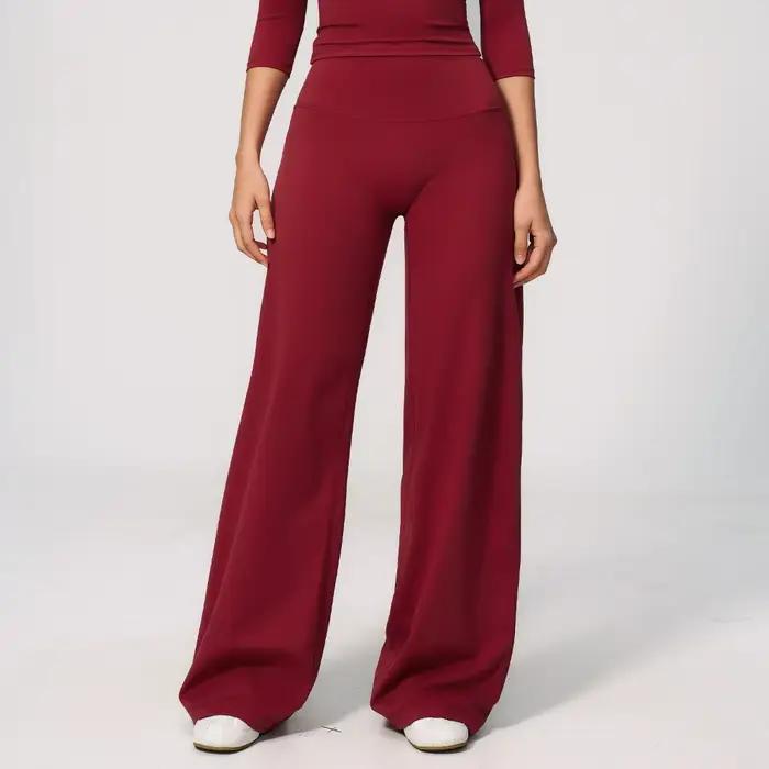 Pantalon de yoga taille haute pour femme, coupe évasée, effet galbant, sensation seconde peau, pour le sport et le Pilates, tenue décontractée