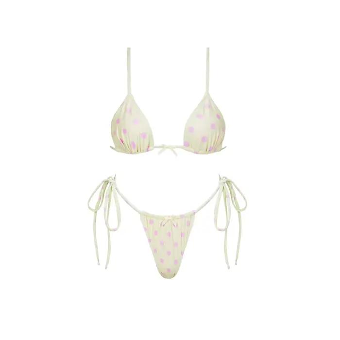 Ensemble de bikini sexy 2026 taille haute imprimé doré pour femme