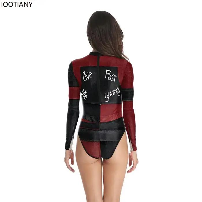 Iwing TIANY-Maillot de bain une pièce imprimé policière pour femme
