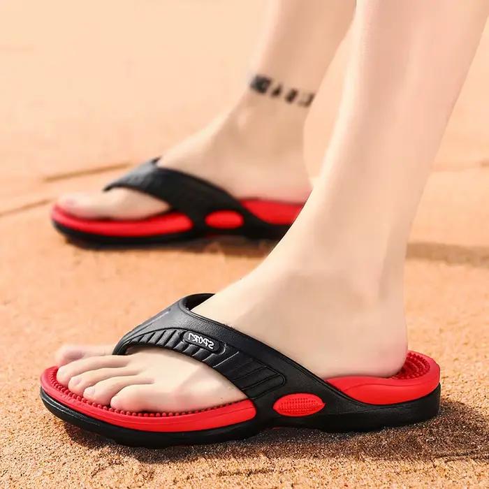 Mayba-Pantoufles de massage pour hommes, tongs, chaussures d'été respirantes, sandales de plage, taille 40-45