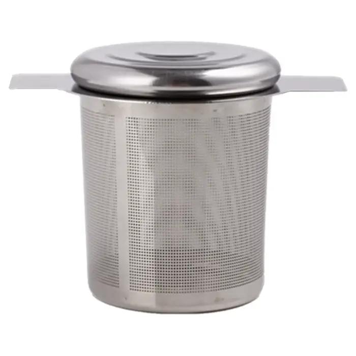 Infuseur à thé fuite de thé en acier inoxydable, diffuseur, passoire à thé aux épices, filtre à herbes, vidange de thé avec couvercle