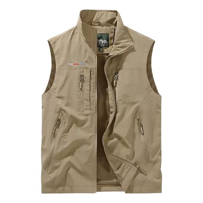 Gilet de pêche pour hommes, grande taille 7XL 8XL, pour la chasse en plein air, les voyages, la gym, le jogging, la course à pied, veste sans manches, vêtements pour hommes