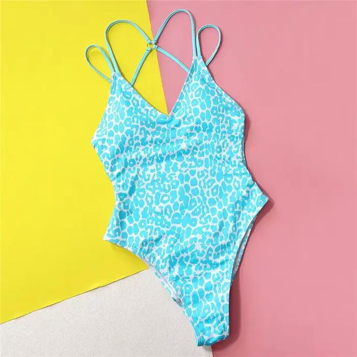 Maillot de bain une pièce imprimé léopard