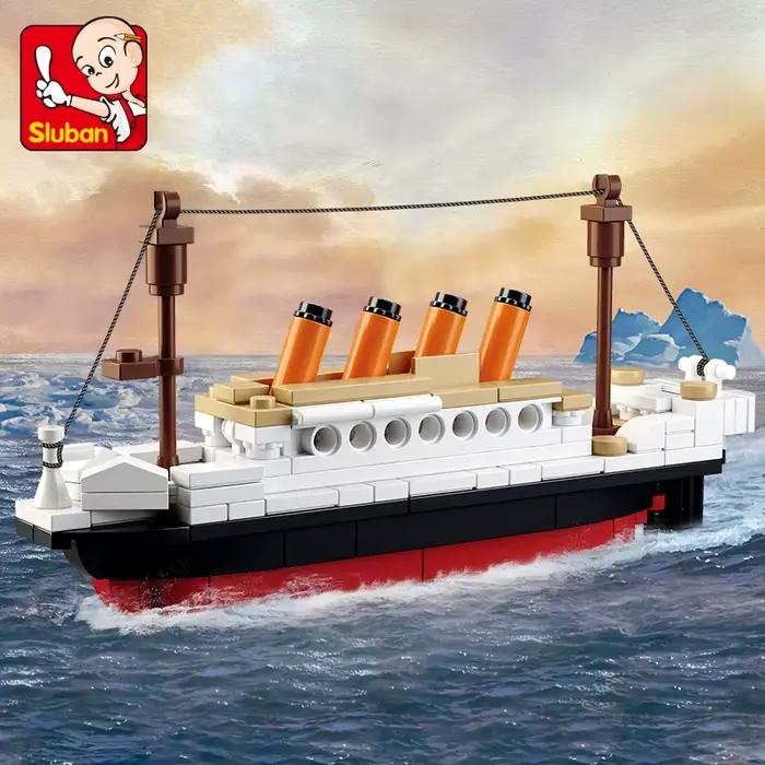 194 pièces ville RMS Titanic bateau modèle blocs de construction ensembles bricolage briques créatives chiffres amis jouets éducatifs cadeau de noël
