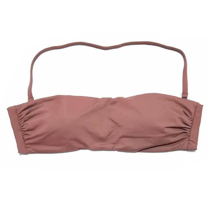 Maillot de bain bikini push-up monochromatique pour femme