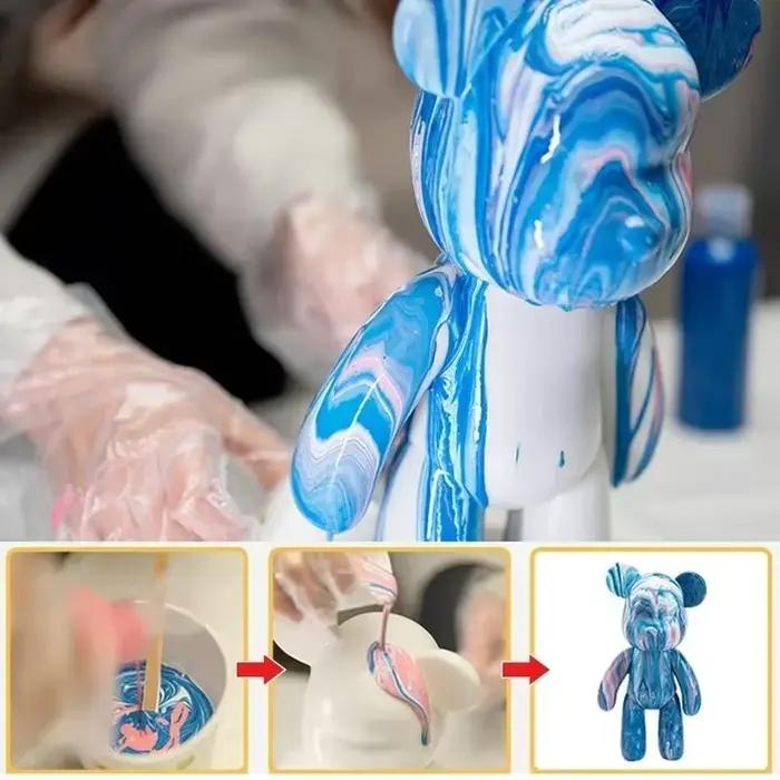 Peinture à la main en plastique de l'embryon blanc des scanner, modèle de jouet d'ours de violence, construction de nuits parent-enfant, 53cm