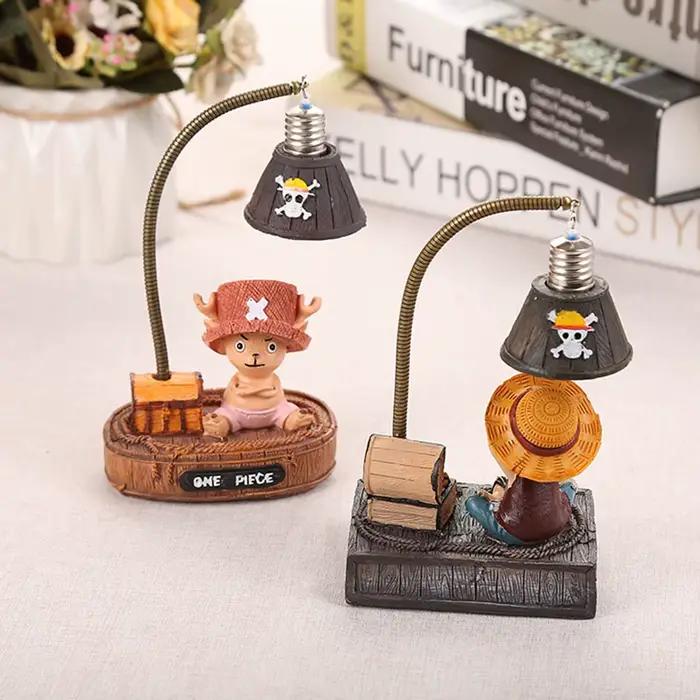 Figurines d'anime One Piece Luffy Chopper avec lampe de nuit, décoration d'intérieur, ornement Kawaii, breloque de collection, cadeau pour les fans, jouets